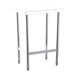 Ufaucet 24 x 18 Stainless Steel Work Table, Heavy Duty Prep Table, Commercial and Residential Kitchen Utility Work Bench for Outdoor, Hotel, Garage