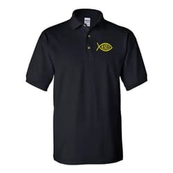 Speedy Pros Custom Polo Shirts for Men Jesus Fish Christian Christ Embroidery Cotton