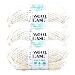 Lion Brand Yarn (3 Pack) Lion Brand Yarn 640-308 Wool-Ease Thick and Quick Yarn, 97 Meters, Starlight
