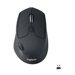 Logitech M720 Triathlon Multi-Device Wireless Mouse, Bluetooth, USB Unifying Receiver, 1000 DPI, 6 Programmable Buttons, 2-Year Battery, Compatible with Laptop, PC, Mac, iPadOS - Black