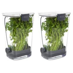 Progressive International Plastic ProKeeper Herb Keeper, 1 Piece, White (2 Pack)