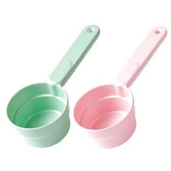 Joyinjojo Dog Food Scoop 1 Cup 1/2 Cup - 2 Pack Melamine Dog Food Measuring Cup, Pet Food Scoop for Dog Cat...Comfortable Long Handle for Easy to Scoop Food