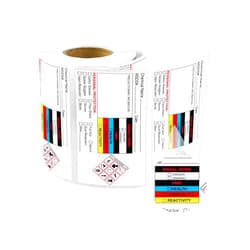 SMARSTICKER Chemical Identifying and Marking Labels 2x4 inch Safety Data Sheet Stickers 300pcs
