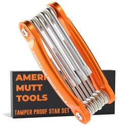 AMERICAN MUTT TOOLS Tamper Proof Torx Set – Security Torx Set, Star Tool with Hole in Middle | Tamper Proof Allen Wrench Set, Security Hex Key Set, Folding Torx Key Set, Star Wrench Set, Star Keys