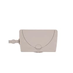Ubbi On-the-Go Baby Wipes Dispenser, Portable Wipes Container for Travel, Diaper Bag Accessory Must Have for Newborns, Reusable Wipes Holder, Taupe