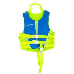 AKONA Child Neoprene Life Jacket for Boys, US Coast Guard Approved, Rated for Children Weighing 30-50 Pounds
