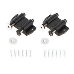 HOJLKLD Magnetic Touch Latch, 2 Pack Cabinet Push Open Double Magnetic Door Latches and Catches (Black)