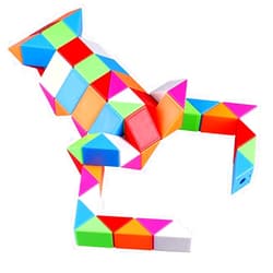 TANCH Fidget Magic Snake Cube Puzzles Twist Ruler Speed Cubes Brain Teaser Game Toys for Kids (72 Block 1PACK)