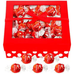 Generic LindtLindor Milk Chocolate Truffles Mother’s Day Gift Box - Delicious Indulging Individually Wrapped LindtLINDOR Milk Chocolate Candy with Smooth Melting Truffle Center for Moms Heartfelt Present, 50 Count Box