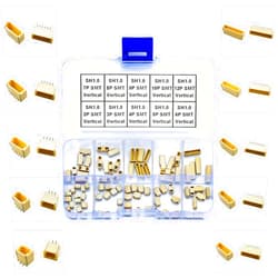 Kidisoii JST Connector Kit, SH1.0 SMT Header Jst 1mm Pitch IC Socket Plugs Adapter, JST-SH 2/3/4/5/6/7/8/9/10/12Pin SMT Header Surface Mount Mounting Top Type Vertical Header (SH1.0-SMT-Ver)