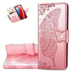 Asdsinfor Compatible with Xiaomi Redmi Note 9 Case Stylish Wallet Case Credit Cards Slot with Stand for PU Leather Shockproof Flip Magnetic Compatible with Xiaomi Redmi 10X Butterfly Rose Gold SD