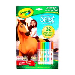 Crayola Spirit Coloring Book with Activities, 32 Coloring Pages & 7 Markers, Gift for Kids, Multi