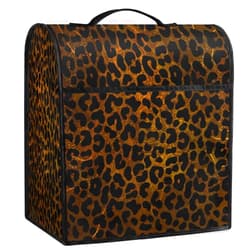 Pardick Kitchen Aid Mixer Cover Compatible with 6-8 Quarts Brown Cheetah Leopard Print Stand Mixer Cover Red Flower Dust Cover with Zipper Pocket Kitchen Aid Mixer Accessories Kitchen Appliance Organizer Bag