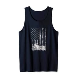Jax Motorcycle Gear Fun Motorcycle Gift - American Flag Motorcycle Riding Tank Top