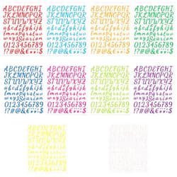 Rolin Roly 10PCS Self-Adhesive Vinyl Letter Stickers Multicolor Alphabet Stickers Mini Cursive Number Sticker Decals for Mailboxes Sign Cars Trucks Home Door Business Address