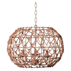 Kenroy Home 92072TN Torus Rustic Woven Pendant Light Fixture, Tan