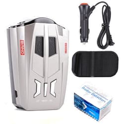 HISUEKIG Car Radar Detector 360 Degree Protection Blind Free Electronic Dog Radar Speedometer Tester, Directional System Real Time Voice Alert Speed, Built-in GPS, LED Display