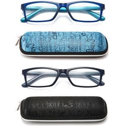 RaoOG Reading Glasses for Men/Women with Spring hinges, Rectangulart Computer Readers