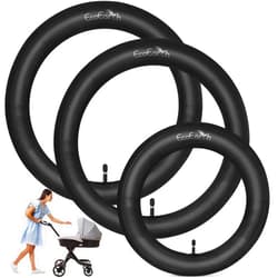 EcoEarth Inner Tube Tire Replacements, Two 16” x 1.75/2.125 & One 12.5” x 1.75/2.25 for Jogging Stroller, Compatible w/All Brands: BoB Revolution Flex/Pro/SE/SU, Graco, Go Jogging & More