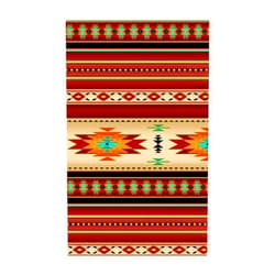 Elizabeth's Studio Tucson Metallic Blanket Stripe Terracotta, Fabric by the Yard
