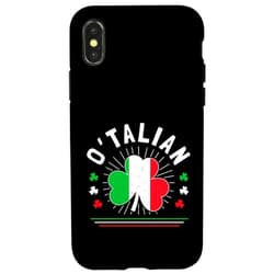 Italy & Italian Unique Gifts iPhone X/XS O'Talian Italy Italian Flag Pride Heritage Patriotic Italia Case