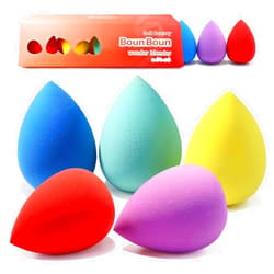 BEAKEY Makeup Sponge 5 Pcs Set, Latex-Free Boun Boun Beauty Sponge for Blending, Makeup Sponges for Foundation Liquid Cream and Powder. Blender for Enhanced Make Up Application, Gift for Women
