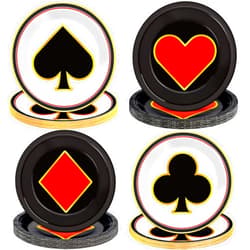 CHUNNIN 48Pcs Casino Party Paper Plates for Las Vegas Themed Party Supplies 7