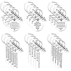 Taiyin 24 Pcs Thank You Gifts Appreciation Keychain Make a Difference Keychain Employee Teacher Nurse Worker Appreciation Week Gifts (Silver)
