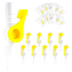 Ximter 10 Pcs Ximter Comfort Flow Catheter Valves - Easy to Use Lever Tap, Smooth Edges, and Tubing for Optimal Urine Drainage Comfort (10 Pack)