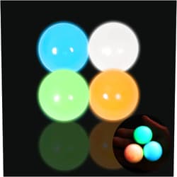 FauKait 4pack-2.4 in,Dream Balls,Glow in The Dark Sticky Balls That Stick to The Ceiling,Stress Balls for Kids and Adults,Elevated Balls,ASMR Cool Stuff for Teens,Ceiling Balls,Lumi Balls,Stocking Stuffers