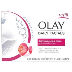 Olay 4-in-1 Daily Facial Cloths Normal - 33 ct, Pack of 4