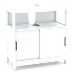 Giantex Pedestal Sink Storage Cabinet - Bathroom Vanity Without Vessel Sink, Storage Cabinet, Bathroom Space Saver Organizer, 24