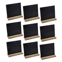 DSTELIN 5 X 6 Inch Mini Tabletop Chalkboard Signs with Vintage Style Wood Base Stands, Set of 9