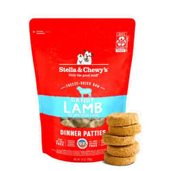 Stella & Chewy's Freeze-Dried Raw Dinner Patties - Dandy Lamb Recipe - High Protein Grain-Free Puppy & Dog Food - Perfect For Picky Eaters - 25 oz