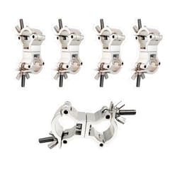 Deergo Stage Lighting Clamp Truss Swivel Coupler Clamps Heavy Duty Aluminum Alloy 110LBs Truss Clamps Fit 32-35mm OD Pipe 5 Pack
