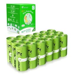 Natuural Biodegradable Dog Poop Bags-270Bags 18Rolls, Poop Bags for Dogs Made of Cornstarch, Certified ASTM D6400 By USA, Unscented, Suitable for Large |Small Dogs (Green)