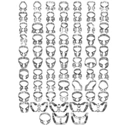 SURGICAL ONLINE Premium Endodontic Rubber Dam Clamp Kit Different Kinds, Dental Procedure Tools, High-Quality Stainless Steel, Professional Dental Supplies, Multipack Dental Clamps (71 Pcs.)