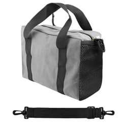 Baizoy Small Tool Bag,Close Top Wide Mouth Tool Organizer Bag,Large Capacity Tool Bags for Men,Canvas Tool Storage Bag for Storage Handbag for Screwdrivers,Wrench (Shoulder strap+Gray, 16 Inch)