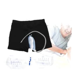 ALisasin Urinal Reusable Male Male Urinal Bag Pee Bag Portable Wearable Men's Urinal Elastic Waistband Toilet Elastic Waistband Urine Replacement Collector (L)
