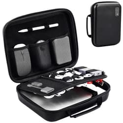 ProCase Hard Travel Electronic Organizer Case for MacBook Power Adapter Chargers Cables Power Bank Apple Magic Mouse Apple Pencil USB Flash Disk SD Card Small Portable Accessories Bag