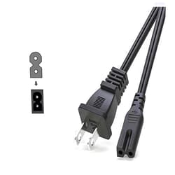 Generic TPG (UL Listed) 2 Prong Polarized 6Ft Power Cord C7 Connector AC Power Cable Replacement for Vizio D-E-M Series TV, Sewing Machine, PlayStation PS1/PS2, Sony, Bose, Brother, Singer