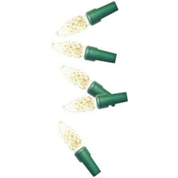 Holiday Wonderland PS100C6WW Christmas Pro-Series C6 Faceted String Lights, Warm White, 100 Lights - Quantity 1