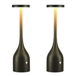 Toowell Yogaret 2 Pack Rechargeable Table Lamps Cordless,5000mAh Battery Operated LED Table Light for Outdoor Patio Restaurant Dining Dinner Home,Waterproof