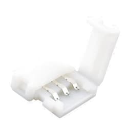 Vrabocry 10 Pcs 3-Pin RGB LED Light Strip Connectors 10mm Wide Gapless LED Tape Light Clips Solderless Adapter Connectors for SMD 5050 Multicolor WS2811 WS2812B SK6812 LED Strips