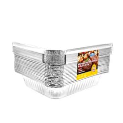 EHOMEA2Z Aluminum Foil Pans With Lids Half Size (10 Pack) 10 Lids and 10 Pans, 9x13 Prepping, Roasting, Food, Storing, Heating, Cooking, Chafers, Catering, Buffet Supplies