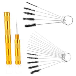Tucnoeu Airbrush Cleaning Kit,Airbrush Cleaner for Spray Paint,Multi-Purpose Straw Cleaner Brushes Sets,Airbrush Accessories with 10 Cleaning Needles,10 Cleaning Brushes and 2 Sharp Pick Needle