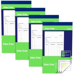 Joyberg 4 Pack Receipt Book, 4.17inx7.2in Receipt Book with Carbon Copies, 2-Part Carbonless(White and Yellow), 40 Sets Per Book, Order Book for Small Business