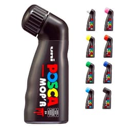 Posca Uni POSCA Paint PCM-22 MOP'R Marker Black with XXL (3-19mm) Round Tip, Versatile for Multiple Surfaces, ACMI-Certified Non-Toxic Formula Ensuring Safety and Quality
