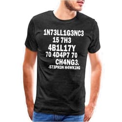 Spreadshirt Stephen Hawking Leetspeak Men's Premium T-Shirt