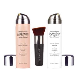 Jerome Alexander MagicMinerals AirBrush Foundation Set by Jerome Alexander (DARK ESPRESSO) – 3pc Set Includes Primer, Foundation and Kabuki Brush - Spray Makeup with Anti-aging Ingredients for Smooth Radiant Skin